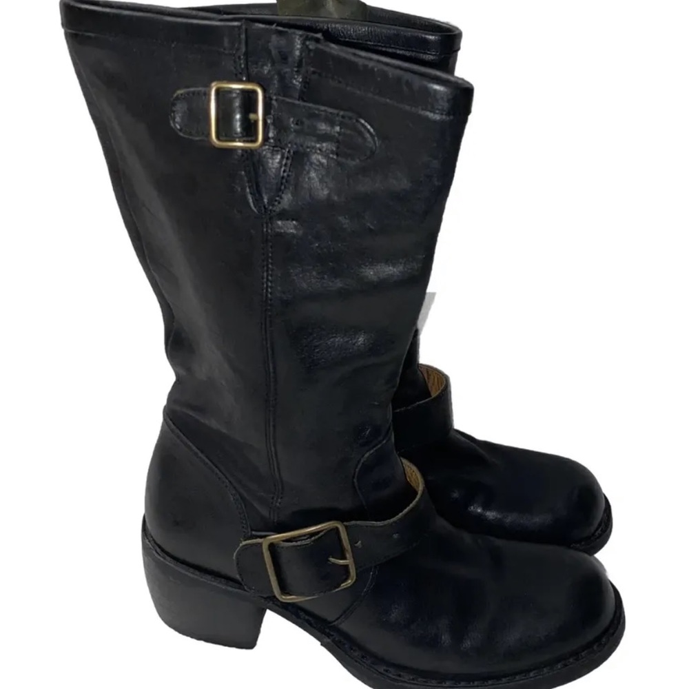Fiorentini+Baker Mix Mik Moto Black Leather Boots 40/10. Fit true to size - Picture 3 of 16